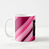 Initiale de coutume + Tasse rose/magenta de motif (Gauche)