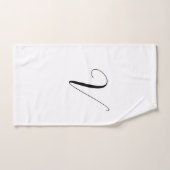 Initiale de script de monogramme personnalisé (Serviette à main)