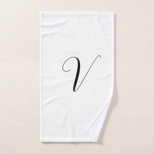 Initiale de script de monogramme personnalisé (Serviette à main)