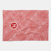 Initiale en Rouge Scribblprint Serviette de cuisin (Horizontal)