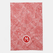 Initiale en Rouge Scribblprint Serviette de cuisin (Vertical)