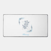 Initiale "H" Monogramme bleu Calme Floral (Recto)