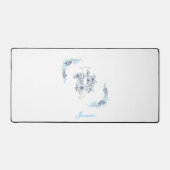 Initiale "J" Monogramme bleu Calme Floral (Recto)