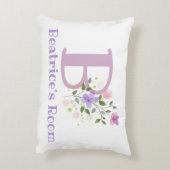 Initiale & Nom avec Coussin d'accentuation de desi (Dos(Vertical))