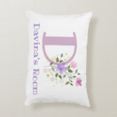 Initiale & Nom avec Coussin d'accentuation de desi (Dos(Vertical))