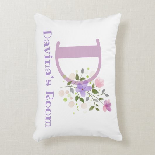 Initiale & Nom avec Coussin d'accentuation de desi (Devant(Vertical))