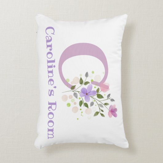 Initiale & Nom avec Coussin d'accentuation de desi (Devant(Vertical))