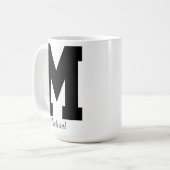 Initiale personnalisée et nom Mug (Devant gauche)