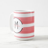 Initiale personnalisée et nom Mug (Devant gauche)