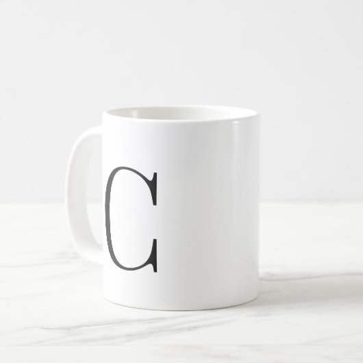 Initiale personnalisée et nom Mug (Devant gauche)