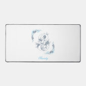 Initiale "S" Monogramme bleu Calme Floral (Recto)