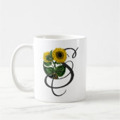 Initiale S, Tasse De Café De Tournesol Vintage (Gauche)