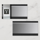 Initiale sur des cartes de visite de fibre de (Devant / Derrière)