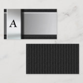 Initiale sur des cartes de visite de fibre de (Devant / Derrière)