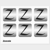 Initiale Sur Sticker En Plaque Métal (Feuille)