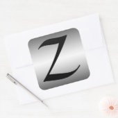 Initiale Sur Sticker En Plaque Métal (Enveloppe)