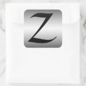 Initiale Sur Sticker En Plaque Métal (Sac)