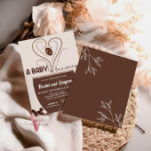 Initiale Un bébé brasse une douche café Invitation