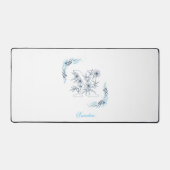 Initiale "X" Monogramme Bleu Calme Floral (Recto)