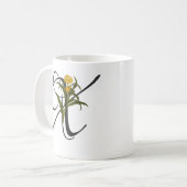 Initiale X, Xerochrysum bractea Mug café (Devant gauche)