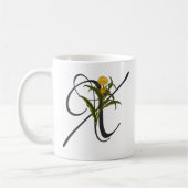 Initiale X, Xerochrysum bractea Mug café (Gauche)