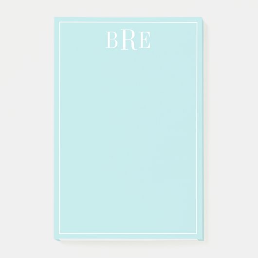 Initialen Aqua Post-it® Notes (Voorkant)