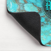 Initialen CustomizeABLEs van het Monogram van Turq Muismat (Hoek)
