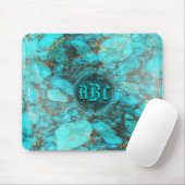 Initialen CustomizeABLEs van het Monogram van Turq Muismat (Met muis)