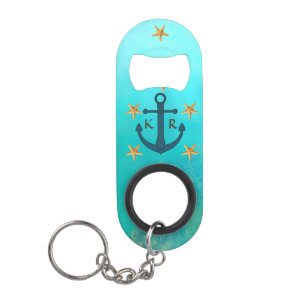 Initialen Faux Onderwater Ocean Scene w / Faux Fis Mini Flessenopener