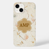 Initialen Girly kraft papier achtergrond gedroogde Case-Mate iPhone Case (Achterkant)