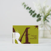 Initialen Green Chubby Afsprakenkaartje (Staand voorkant)