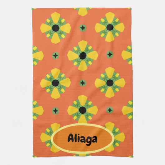 INITIALEN Helderdag of Jubileum Gift Theedoek (Verticaal)