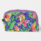 Initialen kleuren en vlinders Waterverf Toilettasje (Voorkant)