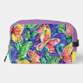 Initialen kleuren en vlinders Waterverf Toilettasje (Achterkant)