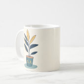 Initialen kleurrijke leuke Potted Plant Mok (Voorkant links)