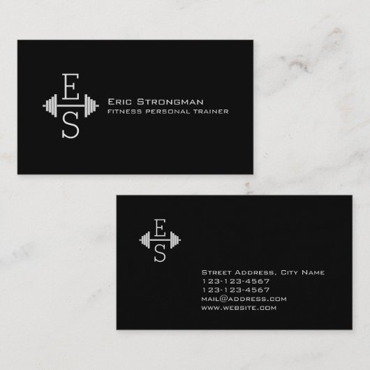 Initialen logo moderne stijl visitekaartje (Voorkant / Achterkant)