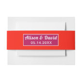 Initialen magenta en levendige sinaasappel eenvoud uitnodigingen wikkel (Voorkant Voorbeeld)