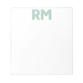 Initialen met blokletters notitieblok (Voorkant)