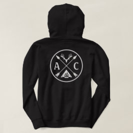 Initialen met gekruiste Antlers pijlen Hoodie