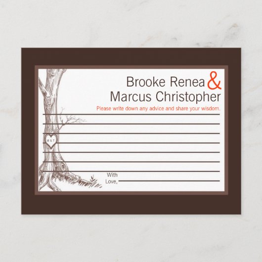 Initialen met schrijfbare Herfst Kaart (Voorkant)