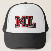 Initialen "ML" Trucker Pet (Voorkant)
