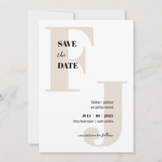 Initialen · Modern Monogram Save the Date · Classi