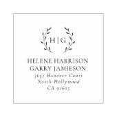 Initialen moderne botanische twee achternamen adre 	rubberstempel (Afrduk)