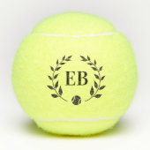 Initialen Monogram Elegant Laurel Persoonlijk Tennisballen (Voorkant)