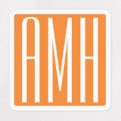 Initialen Monogram | Multi heldere kleuren Labels (Design 2)