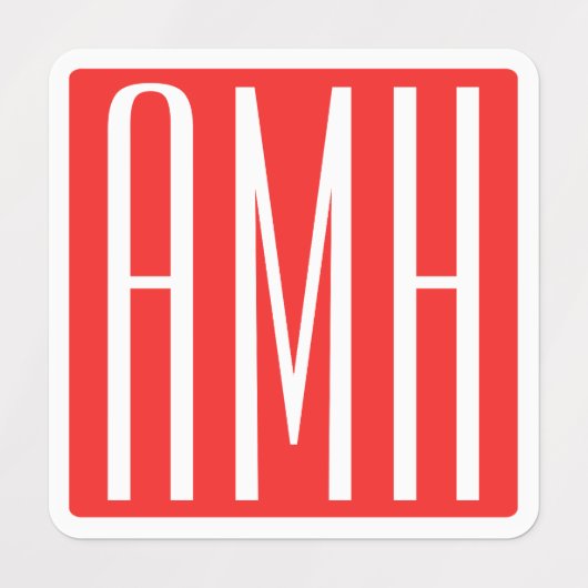 Initialen Monogram | Multi heldere kleuren Labels (Design 1)