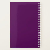 Initialen Monogram | Wit op diep Paars Planner (Achterkant)
