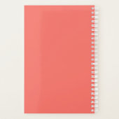 Initialen Monogram | wit op koraal Planner (Achterkant)