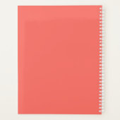 Initialen Monogram | wit op koraal Planner (Achterkant)