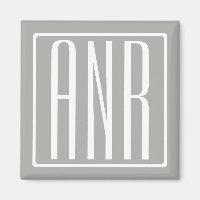 Initialen Monogram | Wit Op Lichtgrijs
